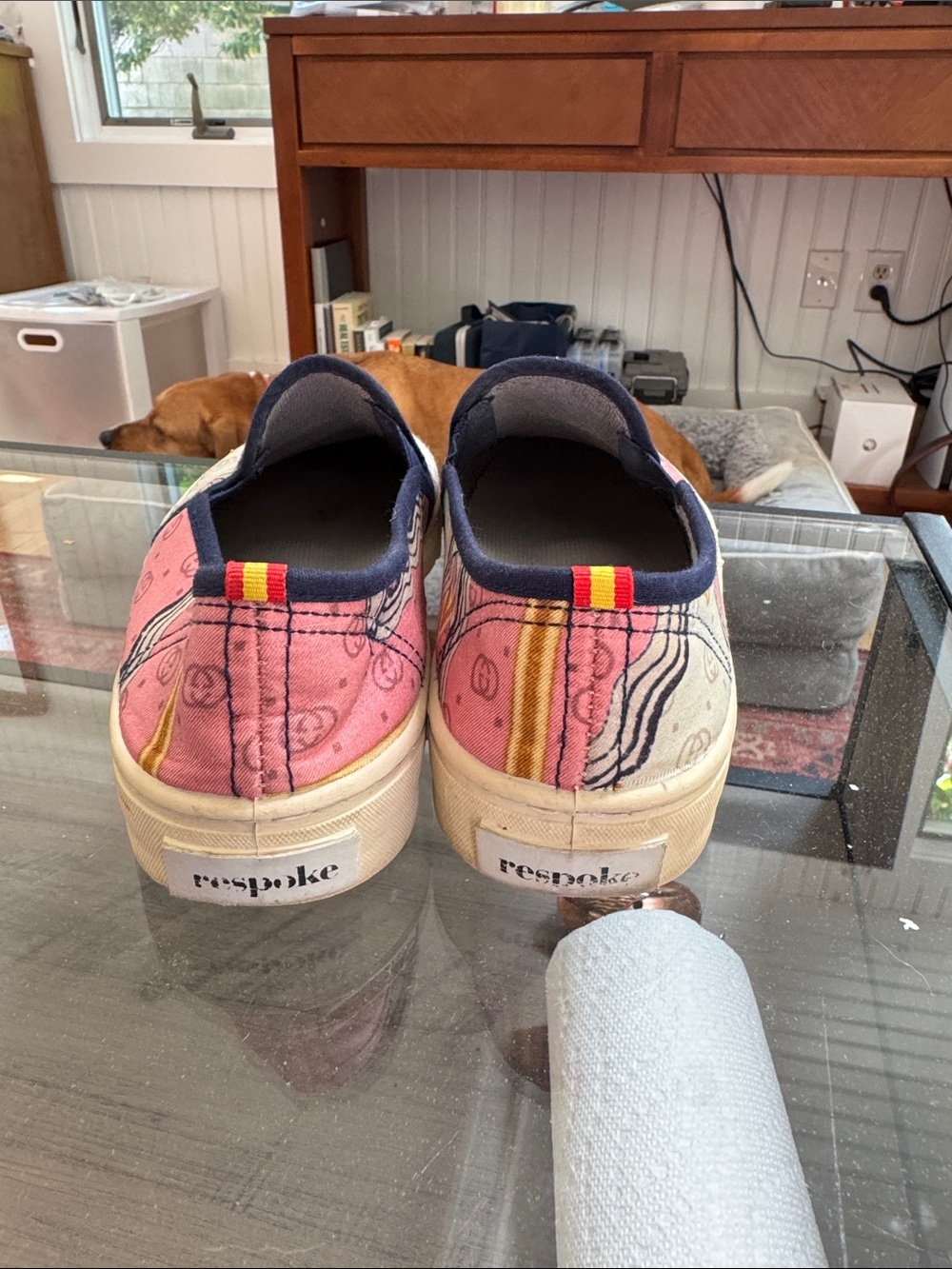 Pink Patterned Slip-On Canvas Sneakers - Picture 3 of 7